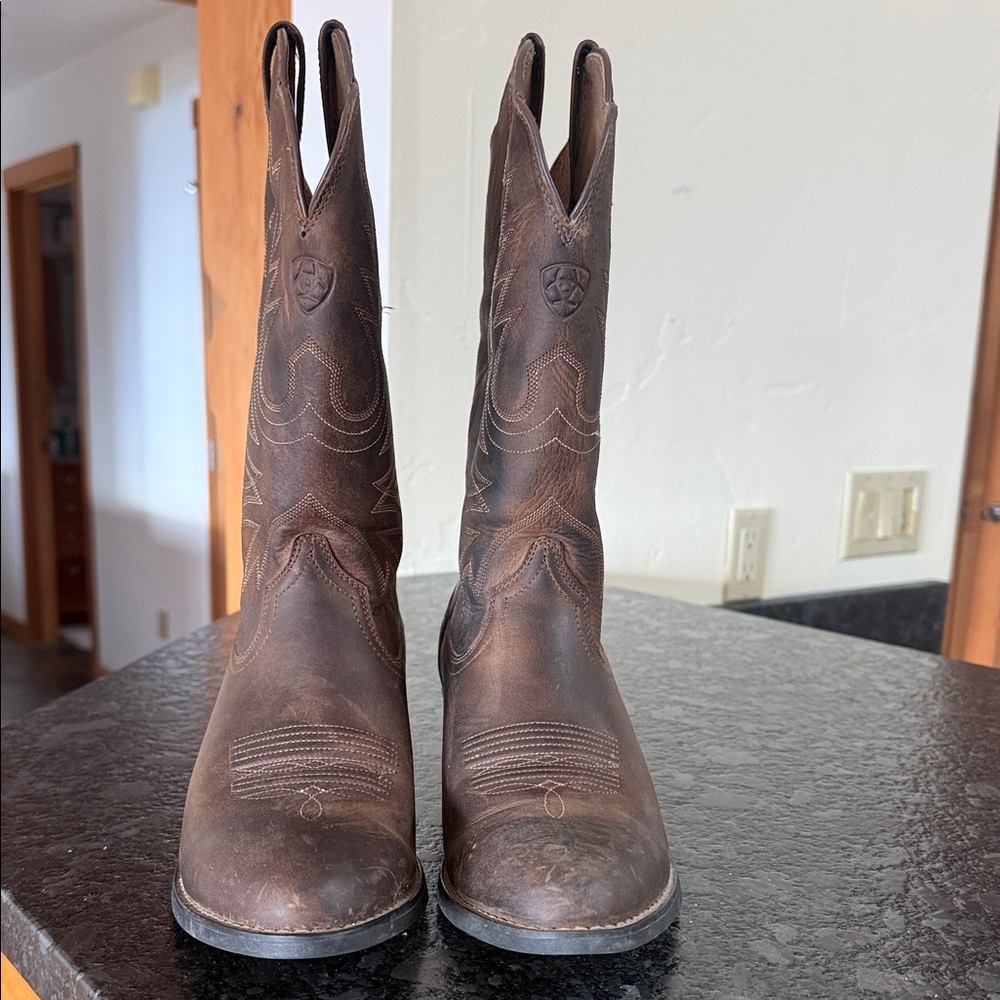 Ariat Dark Brown Leather Western Boots - Picture 4 of 7